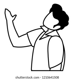 retro  dancer man icon