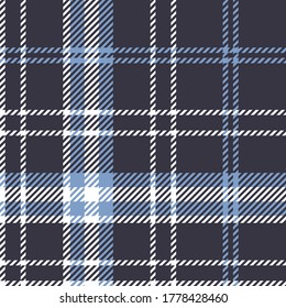 Retro Dark Blue, blue and white tartan plaid Scottish seamless pattern.Texture from plaid, tablecloths, clothes, shirts, dresses, paper, bedding, blankets and other textile products