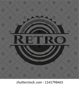 Retro dark emblem. Retro