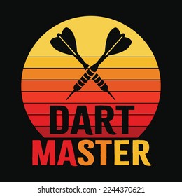 Retro Dart Master funny t-shirt design svg