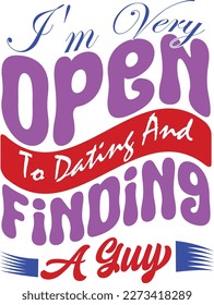Retro Dating T-shirt Design, Vector