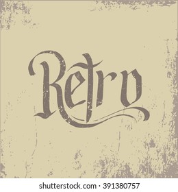 Retro. Decor for invitations, greeting cards, posters.