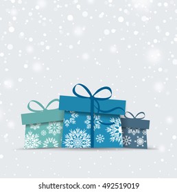 Retro dekorative Weihnachtsgeschenke, Vektorweihenkarte