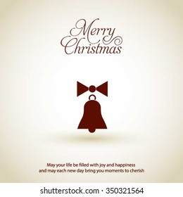 Retro decorative Christmas ring bells, Christmas New Year Flat card illustration Retro decorative Christmas ring bells, Christmas New Year Flat card illustration