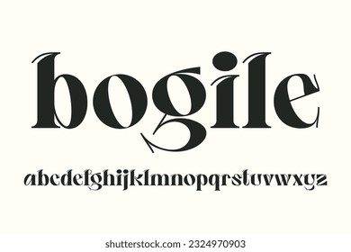 Retro decorative display font vector