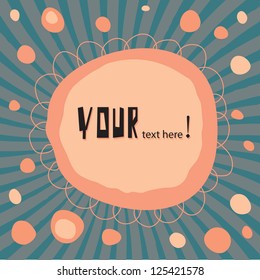 Retro decorative frame. Vector art