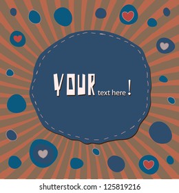 Retro decorative frame. Vector art