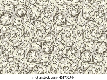 Retro decorative seamless pattern