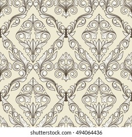 Retro decorative seamless pattern