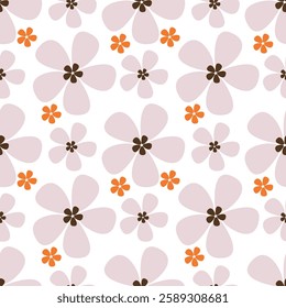 Retro delicate sweet seamless pattern, textile and fabric repeating background. Cute retro vintage digital paper, surface pattern print