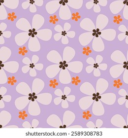 Retro delicate sweet seamless pattern, textile and fabric repeating background. Cute retro vintage digital paper, surface pattern print