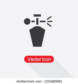 Retro Deodorant Bottle Icon, Perfume Spraying Icon Vector Illustration Eps10