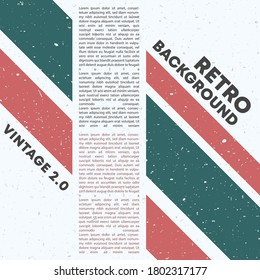 Retro design background with vintage grunge texture. Vector illustration.