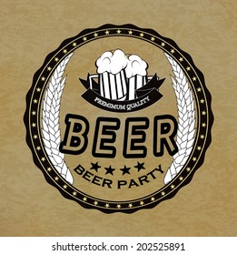 Retro design with beer labels.