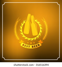 Retro Design Element, Badge, Logotype, Label for Beer, Beer Shop, Pub, Bar. Vector Illustration