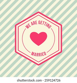 retro design element for wedding invitation. vector illustration