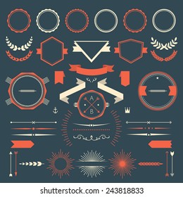 Retro design elements collection