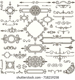 Retro design elements collection