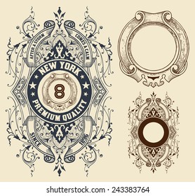 Retro design with elements. Vector file.