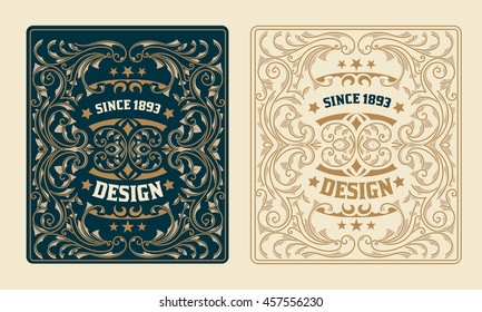 Retro Design with Floral Ornaments