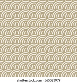 Retro design geometric circles seamless pattern