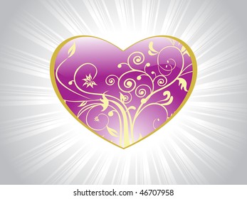 retro design with heart background