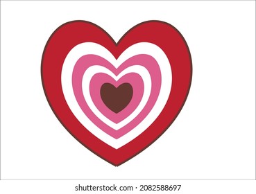 Retro design heart drawing vector art