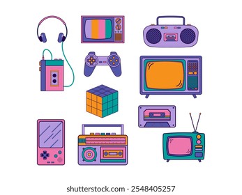 Retro Design Illustration Element Set 