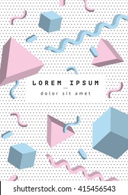 Retro design for invitation, business card, poster or banner