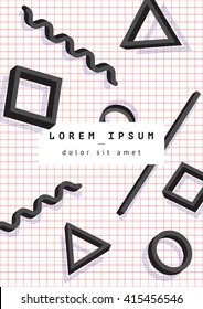Retro design for invitation, business card, poster or banner
