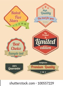 Retro design label set 2