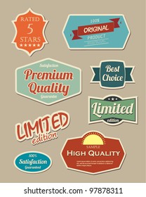 Retro design label set