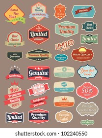 Retro design label set 4