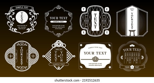 Ein Retro-Design-Label Set.one Ton Design.Es ist Vektordaten, die leicht zu bearbeiten.