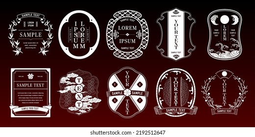 A retro design label set.one tone design.It is vector data that is easy to edit.