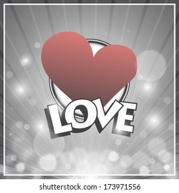 Retro design - love background. Vector illustration