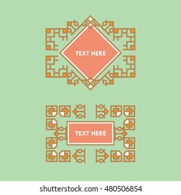 Retro Design Luxury Frame for Template Set.
Business sign, identity for Restaurant, Royalty, Boutique, Hotel, Heraldic, 
Jewelry, Fashion and other vector illustration