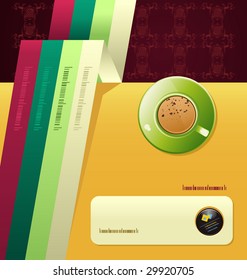 retro design with a mug of coffee for you site