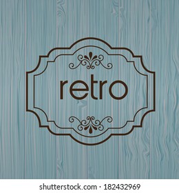 Retro design over blue background, vector illustration