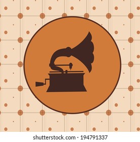 Retro design over brown background, vector illustration
