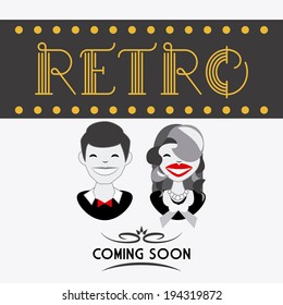 Retro design over white background, vector illustration