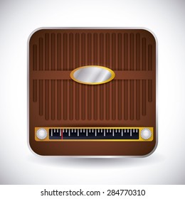 Retro design over white background, vector illustration.