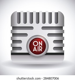Retro design over white background, vector illustration.