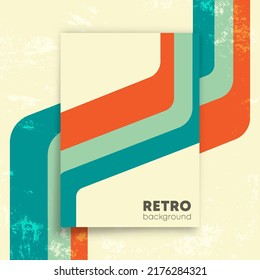 Retro design poster and background. Vintage wall art interior. Vector illustration.