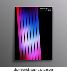 Retro design poster with colorful gradient stripes for flyer, brochure cover, vintage typography, background or other printing products. Vector illustration.