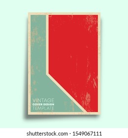 Retro design poster with vintage grunge texture for flyer, brochure cover, typography or other printing products. Vector illustration.
