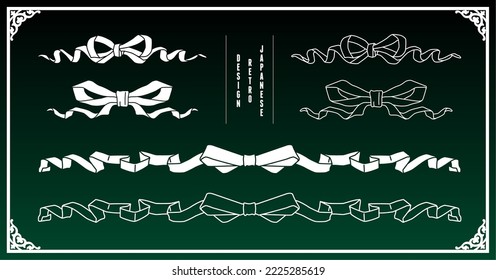 Ein Retro-Design-Band-Set.Es ist Vektordaten, die leicht zu bearbeiten.