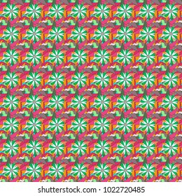 Retro design. Seamless floral pattern, delicate flower vector wallpaper, wildflowers, tansy. Abstract flowers pattern in beige, blue and green colors.