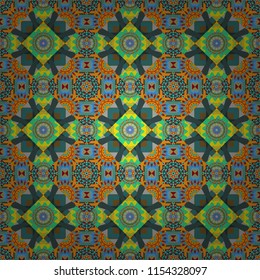 Retro design. Seamless floral pattern, delicate flower raster wallpaper, wildflowers, tansy. Abstract flowers pattern in blue, pink and gray colors.