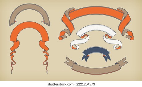 A retro design small label set.It is vector data that is easy to edit.